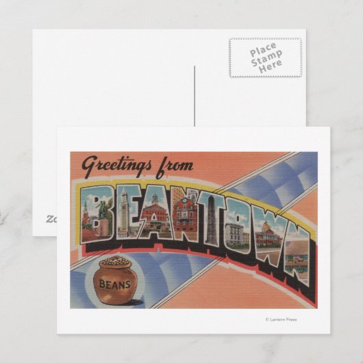 Boston, Massachusetts (stad Bean) Briefkaart (Voorkant / Achterkant)