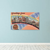 Boston, Massachusetts (stad Bean) Canvas Afdruk (Insitu (Houten vloer))