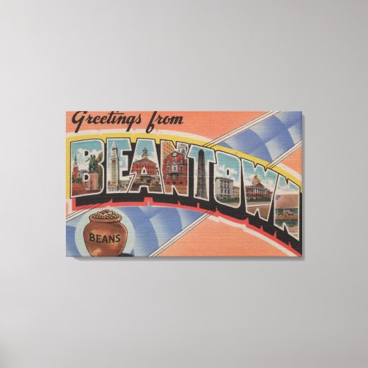 Boston, Massachusetts (stad Bean) Canvas Afdruk (Voorkant)