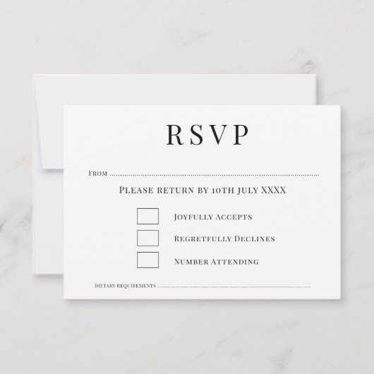 Boston Massachusetts Stad Silhouet Trouw RSVP Uitn Kaart (Voorkant)