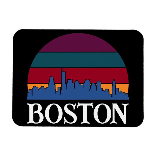 Boston Massachusetts  stadsgezicht Foto Magneet (Horizontaal)