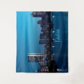 Boston Massachusetts Stadssilhouet Wandkleed (Voorkant)