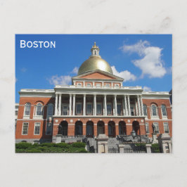 Boston Massachusetts State Capitol Travel Briefkaart