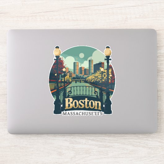 Boston Massachusetts Sticker (Computer)