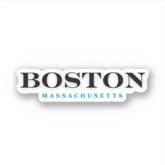 Boston Massachusetts Sticker (Voorkant)