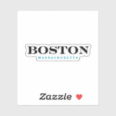 Boston Massachusetts Sticker (Vel)