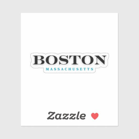 Boston Massachusetts Sticker (Vel)