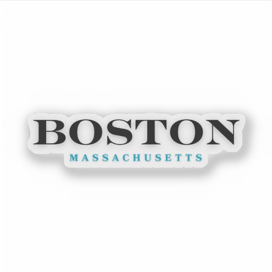 Boston Massachusetts Sticker (Voorkant)