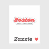 Boston Massachusetts Sticker (Vel)