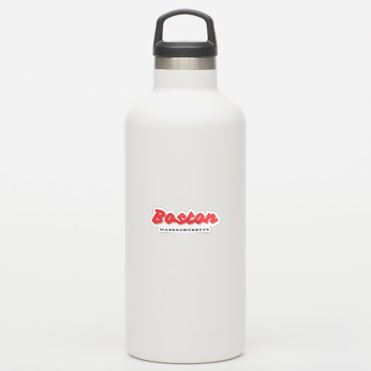 Boston Massachusetts Sticker (Waterfles)