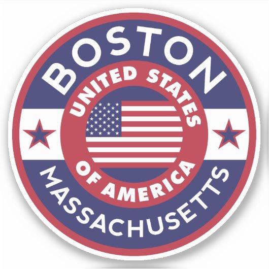 BOSTON, Massachusetts Sticker (Voorkant)