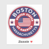 BOSTON, Massachusetts Sticker (Vel)