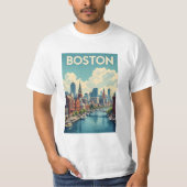 Boston Massachusetts T-shirt (Voorkant)