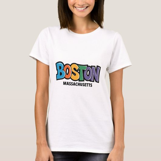 Boston Massachusetts T-shirt (Voorkant)