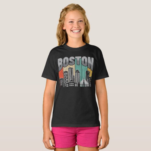 Boston Massachusetts T-shirt (Voorkant volledig)