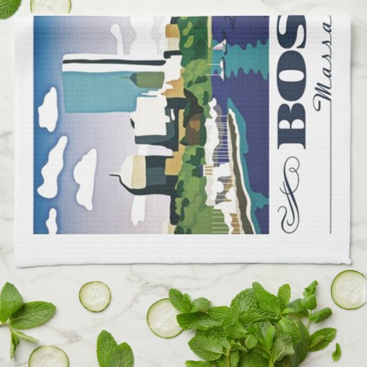 Boston, Massachusetts Theedoek (Gevouwen)