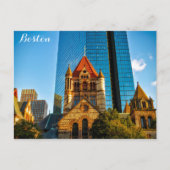 Boston Massachusetts Trinity Church Copley Square Briefkaart (Voorkant)