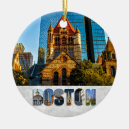 Boston Massachusetts Trinity Church Copley Square Keramisch Ornament