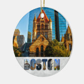 Boston Massachusetts Trinity Church Copley Square Keramisch Ornament (Links)