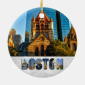 Boston Massachusetts Trinity Church Copley Square Keramisch Ornament (Achterkant)