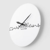 BOSTON Massachusetts USA City Skyline Silhouette Grote Klok (Hoek)