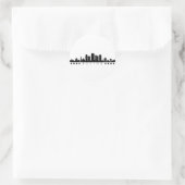 BOSTON Massachusetts USA City Skyline Silhouette Ronde Sticker (Tas)