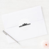 BOSTON Massachusetts USA City Skyline Silhouette Ronde Sticker (Envelop)