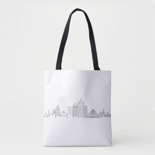 BOSTON Massachusetts USA City Skyline Silhouette Tote Bag (Voorkant)