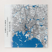 Boston Massachusetts USA Travel City Map Legpuzzel (Horizontaal)