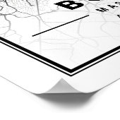 Boston Massachusetts USA Travel City Map Poster (Hoek)