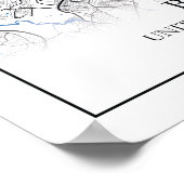 Boston Massachusetts USA Travel City Map Poster (Hoek)