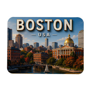 Boston Massachusetts Vakantie Souvenir Cadeau Magneet