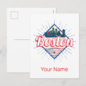 Boston Massachusetts Verenigde Staten Verenigde S Feestdagenkaart (Voorkant / Achterkant)