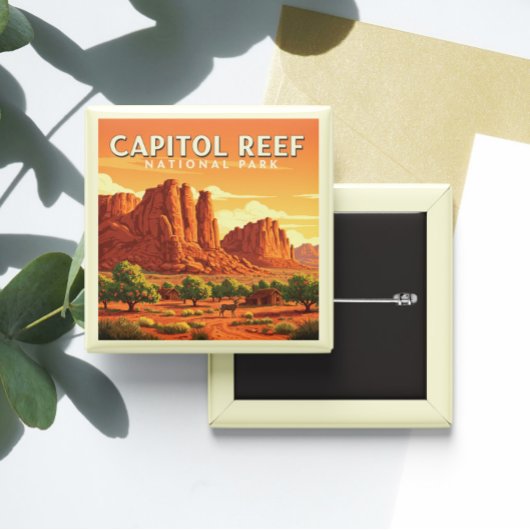  Boston Massachusetts Vierkante Button 5,1 Cm