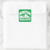 Boston, Massachusetts Vierkante Sticker (Tas)