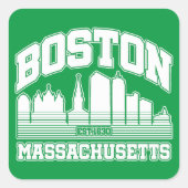 Boston, Massachusetts Vierkante Sticker (Voorkant)