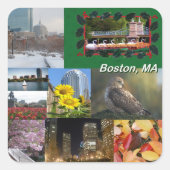 Boston, Massachusetts Vierkante Sticker (Voorkant)