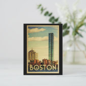 Boston Massachusetts Vintage Travel Briefkaart (Staand voorkant)