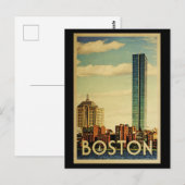 Boston Massachusetts Vintage Travel Briefkaart (Voorkant / Achterkant)