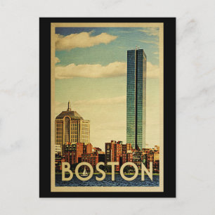 Boston Massachusetts Vintage Travel Briefkaart