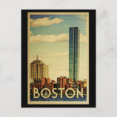 Boston Massachusetts Vintage Travel Briefkaart (Voorkant)