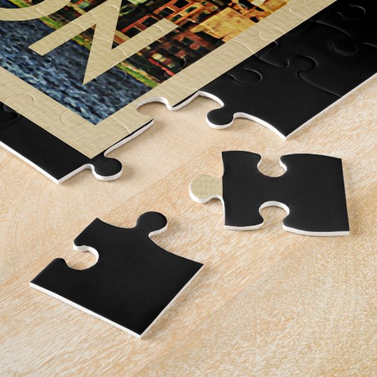 Boston Massachusetts Vintage Travel Legpuzzel (Zijkant)