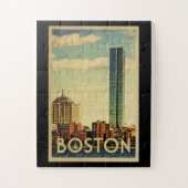 Boston Massachusetts Vintage Travel Legpuzzel (Verticaal)