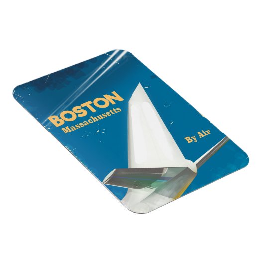 Boston Massachusetts vintage vluchtposter Magneet (Rechterzijde)