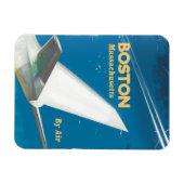 Boston Massachusetts vintage vluchtposter Magneet (Horizontaal)