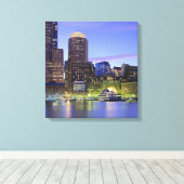 Boston Massachusetts Wrapped Canvas 16.80 x 17.50 (Insitu (Houten vloer))