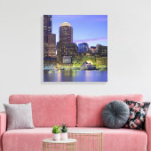 Boston Massachusetts Wrapped Canvas 16.80 x 17.50 Afdruk (Insitu (Woonkamer))
