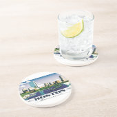 Boston, Massachusetts Zandsteen Onderzetter (Zijkant)