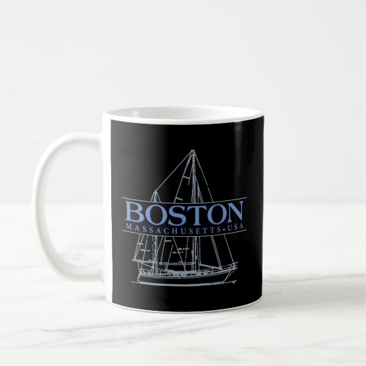 Boston Massachusetts zeilen Koffiemok (Links)