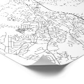 Boston, Massachusetts (zwart op wit) Poster (Hoek)